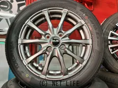 ホイール・タイヤ 14インチ新品エクシーダE08(ダークシルバー)4本Setヨコハマタイヤ付