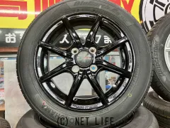 ホイール・タイヤ 14インチ新品KYOHOザインEK（ブラック）4本Set新品国内タイヤ付