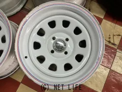 ホイール 14インチ中古デイトナスチール（トリコロール/W）4本set　J79