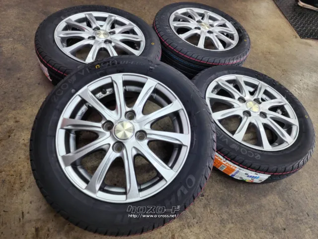 ホイール・タイヤ 14インチ【美品】シルバースポーク4本Set新品タイヤK62