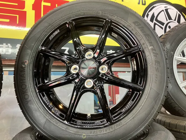ホイール・タイヤ 14インチ新品KYOHOザインEK(ブラック)4本Set新品タイヤ付