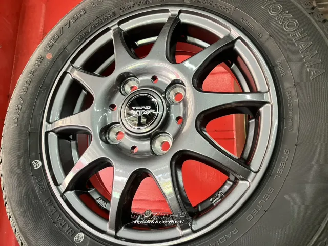 ホイール・タイヤ 12インチ新品WedsテッドHG(ガンメタ)4本Set新品国産タイヤ付