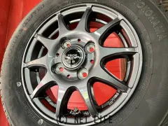 ホイール・タイヤ 12インチ新品WedsテッドHG(ガンメタ)4本Set新品国産タイヤ付