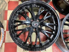ホイール 19インチ中古プレシャスHM3(ブラック)4本Set J84