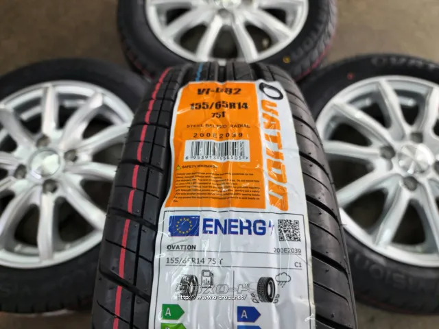 ホイール・タイヤ 14インチ【美品】Wedsジョーカー4本Set新品タイヤK62