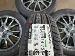 ホイール・タイヤ 14インチ【美品】ウェッズVSメッシュ4本Set新品タイヤK63