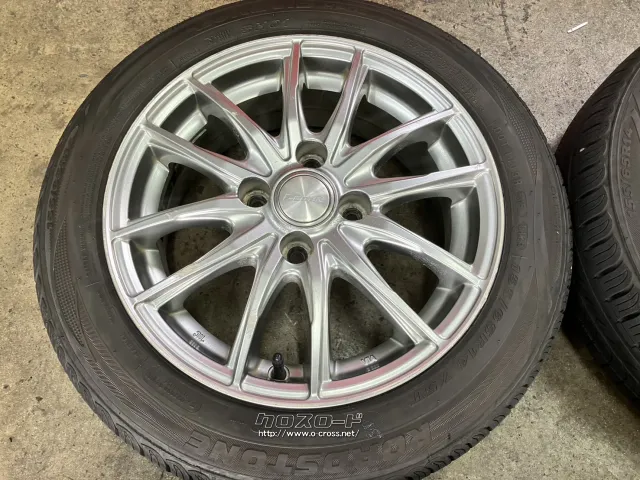ホイール・タイヤ 14インチ中古レーベン(シルバー)4本Setバリ溝タイヤ付 K62
