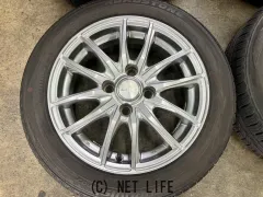 ホイール・タイヤ 14インチ中古レーベン(シルバー)4本Setバリ溝タイヤ付 K62