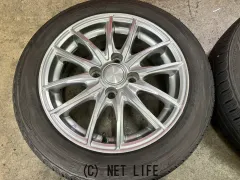 ホイール・タイヤ 14インチ中古レーベン(シルバー)4本Setバリ溝タイヤ付 K62
