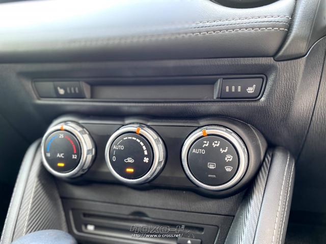 3つのダイヤルがそれぞれ風量・温度・吹出し口の切り替えを掌るシンプルなオートエアコンパネル マツダ デミオ