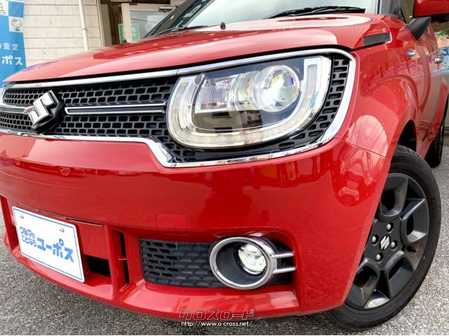 プロジェクター式のヘッドライトにアイラインさらにフォグランプでスポーティーなデザイン。 スズキ イグニス