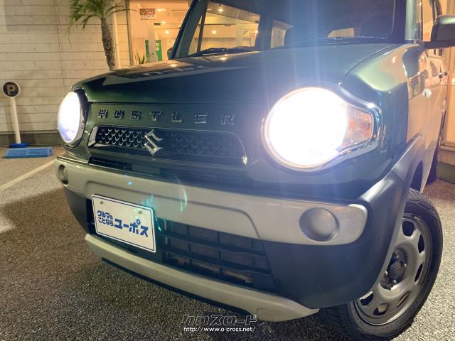 メッキガーニッシュで周囲を装飾した存在感のあるデザインのヘッドランプを装備。 スズキ ハスラー