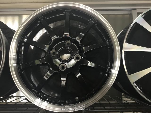 ホイール・タイヤ・16インチ GスピードP-04(ブラックポリッシュ)新品 