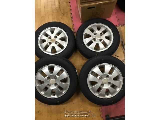 スバル純正アルミホイール+国産タイヤ 155/65 R13 73S ホイール・タイヤ・スバル純正13インチ 新品タイヤ4本セット!!・ご成約