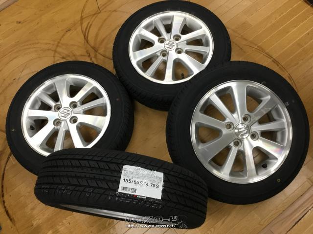 ホイール・タイヤ スズキエブリィ純正中古ホイール14インチ 新品タイヤ4本セット!!