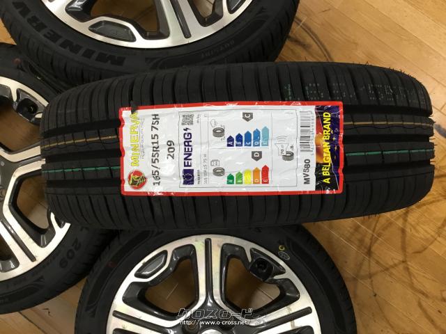 ホイール・タイヤ・中古スズキハスラー純正15インチ 新品タイヤセット 