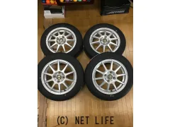 ホイール・タイヤ 中古社外アルミ14インチ 新品タイヤセット!!
