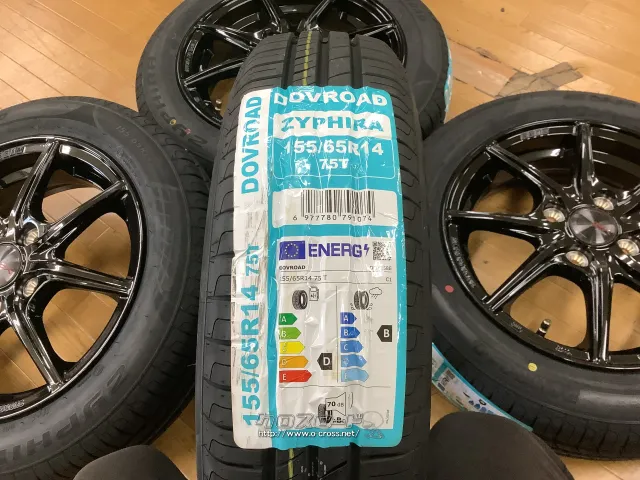 ホイール・タイヤ・ザインEK(ブラック) 14インチ 新品タイヤ4本セット