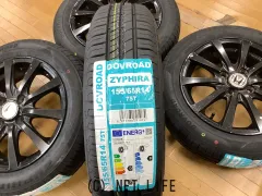 ホイール・タイヤ 中古社外ホイール メーカー不明 新品タイヤ4本セット‼︎