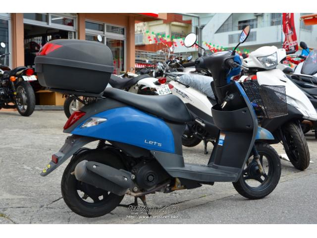 SUZUKI スズキ　Let‘s レッツ　現行型　原付バイク　ヘルメット　リアボックス付き スズキ『レッツ』の燃費や足つき性は？ おすすめポイントや人気の装備