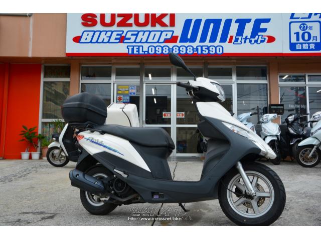 NO.3444　アドレスＶ１２５Ｇ　４サイクル　ＦＩ車　リヤボックス付き　ホワイト　☆彡 スズキ アドレスV125S インジェクション リアボックス付き