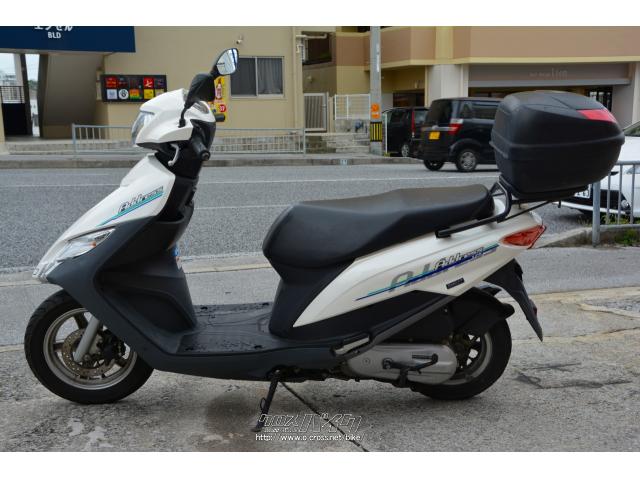 美車 SUZUKI アドレスV125 ホワイト セル始動 GIVI鍵付き ヘルメット付きすぐ乗り出せます スズキ アドレス125 GIVIリアボックス・ホワイト・125cc・ユナイト