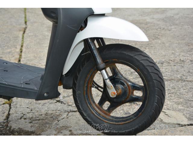 スズキ　レッツ　中古実動美車(令和3年7月まで自賠責付き)　リアBOX(純正GIVI)付き　前輪新品タイヤ　ナンバー登録書類有 スズキ レッツ GIVIリアボックス・ホワイト・50cc・ユナイトモーター