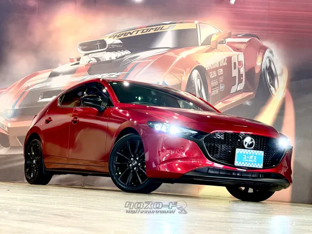 黒色のドアミラーカバーとホイール マツダ MAZDA3ファストバック