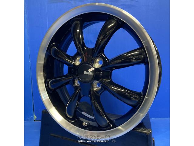 ①K-102EK 15インチ アルミホイール 2本 【タイヤ要交換】 HLK G06 15×8J(+28)PCD100-4H ブラック ZEETEX (ジーテックス