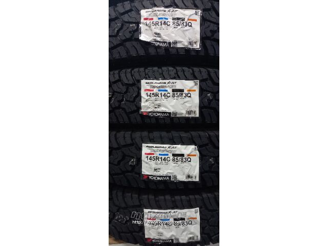 タイヤ・14インチ 145R14C ヨコハマ ジオランダーX-AT 4本工賃込み 