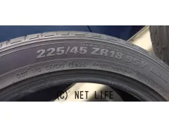 タイヤ 18インチ 225/45R18　中古　在庫3本　交換工賃込み