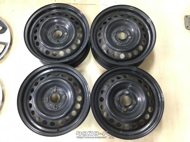 ホイール・15インチ中古フィット純正鉄チン ホイールカバーSet j34・ご 