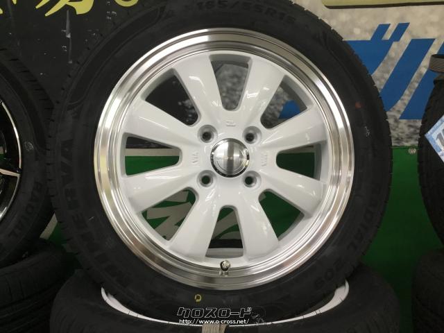 ホイール・タイヤ・15インチ新品グラフト8S(WH/リムP) タイヤ4本×新品 