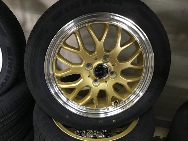 ホイール・タイヤ・15インチ新品グラフト9M ゴールド 4本×新品タイヤ