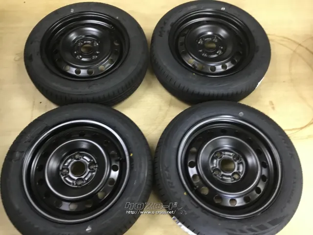 ホイール・タイヤ 14インチ中古トヨタ純正スチール リペア品 タイヤ×4本新品セット K32