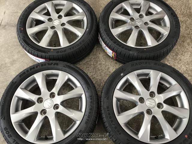 ホイール・タイヤ・15インチ中古ソリオ純正アルミ4本set新品タイヤ K31
