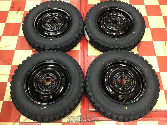 ホイール・タイヤ・12インチ中古エブリィ純正スチール4本set新品