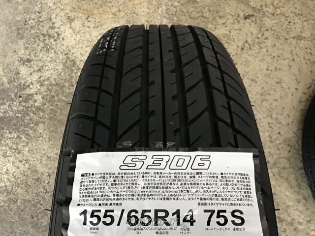 ホイール・タイヤ・14インチ中古N-WGN純正アルミ4本set新品タイヤ K32