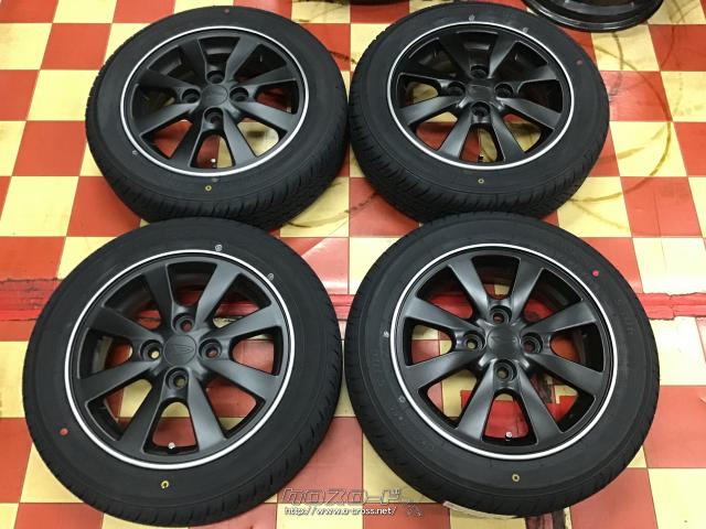 ホイール・タイヤ・14インチ中古塗装品ムーブ純正アルミ4本set新品国産