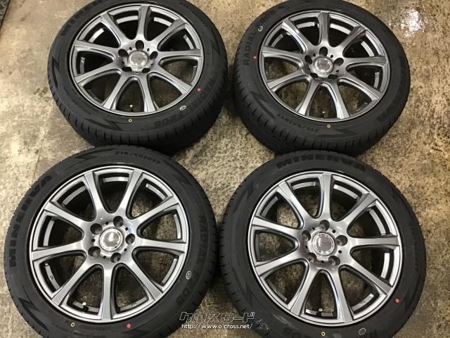 ホイール・タイヤ・17インチ中古DUFACT DS9 4本set新品タイヤ J72・ご