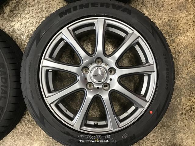 ホイール・タイヤ・17インチ中古DUFACT DS9 4本set新品タイヤ J72・ご