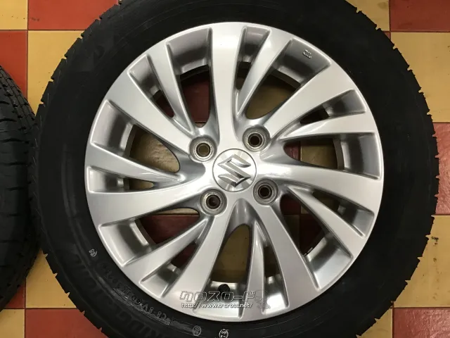 ホイール・タイヤ 14インチ中古スペーシア純正アルミ4本set新品タイヤ K33