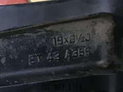 ホイール 19インチ中古スカイラインクーペ純正アルミ４本set　J37