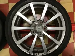 ホイール・タイヤ 17インチ中古ロードスター純正アルミ４本set中古国産タイヤ　j48
