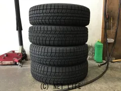 タイヤ 14インチ中古ダンロップ・スタッドレス155/65R14　４本×９分山取付工賃込