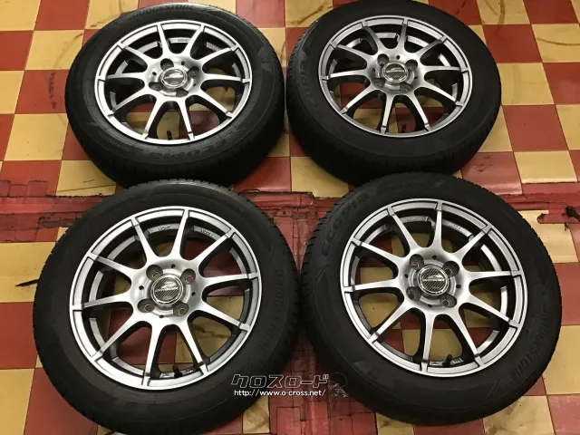 ホイール・タイヤ 14インチ中古シュナイダースタッグ4本set 中古ブリヂストンタイヤ4本×6分山