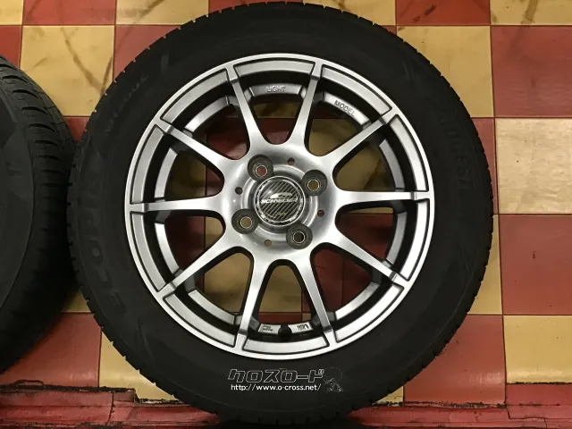 ホイール・タイヤ 14インチ中古シュナイダースタッグ4本set 中古ブリヂストンタイヤ4本×6分山