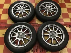 ホイール・タイヤ 14インチ中古シュナイダースタッグ4本set 中古ブリヂストンタイヤ4本×6分山