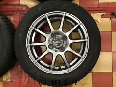 ホイール・タイヤ 14インチ中古シュナイダースタッグ4本set　中古ブリヂストンタイヤ4本×6分山