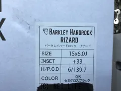 ホイール 15インチ新品BARKLEY　HARDROCK　RIZARD　４本set